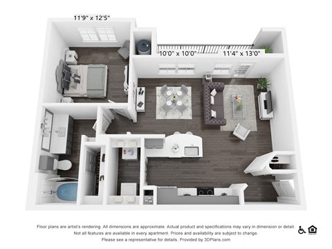 A1 Floor Plan at 3500 Westlake Apartments, Austin